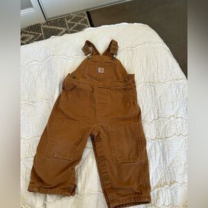 Carhartt Flannel Lined Overalls, size 18 months